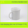 High Quality White Ceramic Coffee Mug in Colored Glazed